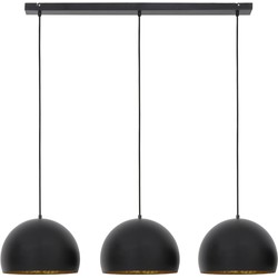 Light&living Hanglamp 3L 120x33x25 cm JAICEY mat zwart-goud
