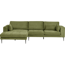 Beliani FLAM - Hoekbank-Groen-Polyester