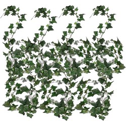 7x Klimop slinger groen Hedera Helix 180 cm - Kunstplanten