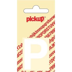 Plakletter Helvetica 40 mm Sticker witte letter p - Pickup