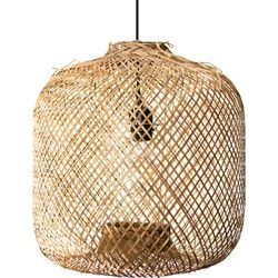 Groenovatie Bamboe Hanglamp, Handgemaakt, Naturel, ⌀40 cm