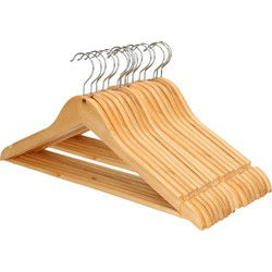 Kipit Kledinghangers - 16x - hout - luxe hangers - Kledinghangers