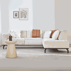 Hoekbank Chloe beige rechts