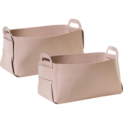Beliani NUZI - Kantooraccessoires-Roze-Kunstleer