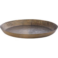 PTMD Schaal Jowad - 46x46x4 cm - Aluminium - Goud