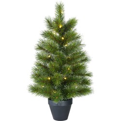 Black Box Trees Glendon Kunstkerstboom in Pot met 30 LED lampjes - H90 x Ø51cm - Groen