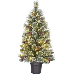 Black Box Trees Vandans Kunstkerstboom in Pot - H90 x Ø48 cm - Groen Frosted