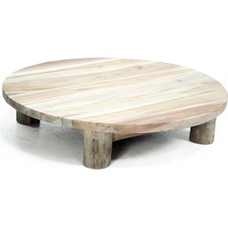 Plateau teak naturel d30h8 cm