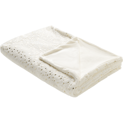 ALAZEYA - Plaid - Crème - 130 x 180 cm - Polyester