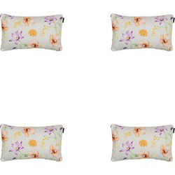 Madison -  Sierkussen Florina purple - Ca. 30x50 cm - Set van 4
