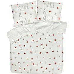 DoubleDry Dekbedovertrek My Design 100% Katoen - Tweepersoons 200x200 cm + 2 Kussenslopen - make a wish