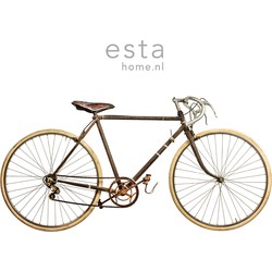 ESTAhome fotobehang oude fiets wit. bruin en beige