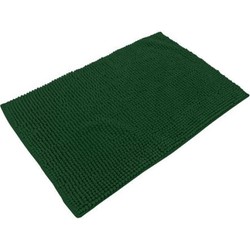 Urban Living Badkamerkleedje/badmat tapijt - voor op de vloer - donkergroen - 50 x 80 cm - Badmatjes