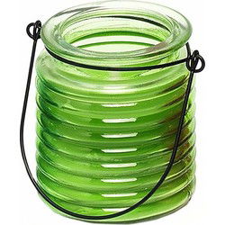 Citronellakaars - in groen glas - 8 cm - insecten verjagen - geurkaarsen