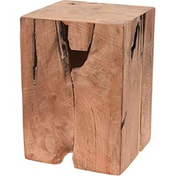 Relaxwonen - Kruk teak hout - gemaakt van duurzaam gerecycled teak hout