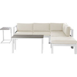 Beliani MESSINA - Loungeset-Wit-Aluminium