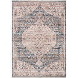 Safavieh Contemporary Classic Indoor Woven Area Rug, Kenitra Collection, KRA661, in Blue & Ivory, 91 X 152 cm