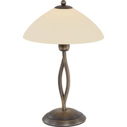 Steinhauer tafellamp Capri - brons - metaal - 30 cm - E27 fitting - 6842BR