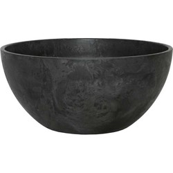 Bloempot Bowl Fiona zwart 31 x 15 cm - Artstone