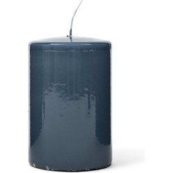 Glossy Pillar Candle blue 8x12