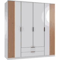 Kast 4 draaideuren en 2 laden L180 cm - LUEBECK