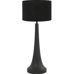 Tafellamp Jovany/Livigno - Zwart/Zwart - Ø30x74cm