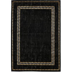 Tapijtenloods Fashion Classic - Laagpolig Vloerkleed - Design Tapijt - Zwart Goud- 200x290 CM