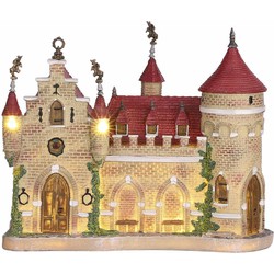 Efteling Kasteel van Sneeuwwitje Kerstdorp - 26x11x21 cm - Bruin