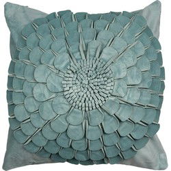 Clayre & Eef Kussenhoes Groen Polyester Bloem