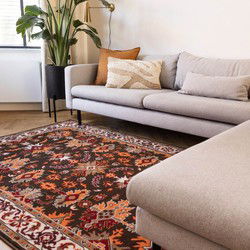 Vintage Vloerkleed Funda Creme/Oranje Oranje,Bruin - Polypropyleen - 190 x 280 cm - (L)