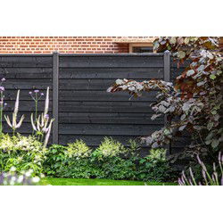 Zweeds rabat Eco Noord-Europees vuren zwart gespoten 1,1/2,2x19,5x420 cm I Tuindeco