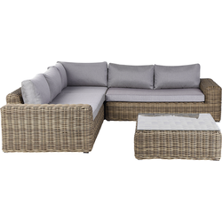 PALERMO - Loungeset - Lichtbruin - PE rotan
