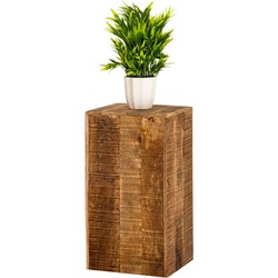 SVJ Zuil Rechthoekig - 27 x 27 x 50 cm - Hout - Bruin