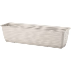 Form Plastic Plantenbak Balustrade - kunststof - lichtgrijs - L40 x B17 x H14 cm - balkonbak - Plantenbakken