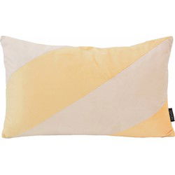 Sierkussen Velvet Swirl Geel/Crème | 30 x 50 cm  | Fluweel/Polyester