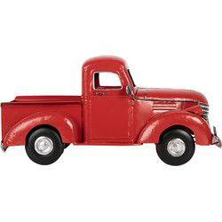 Clayre & Eef Decoratie Miniatuur Auto 45x22x21 cm Rood Metaal