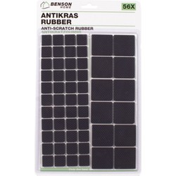 Benson Antikras rubber - zwart - meubelvilt - 56-delig - Meubelviltjes