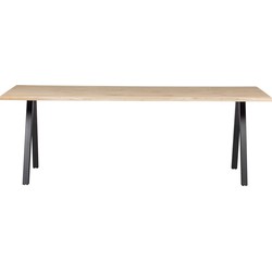 WOOOD Tablo Boomstam Tafel met 2-standen Poot - Eiken - 75x199x90