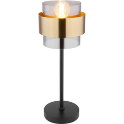 Moderne tafellamp met rookglas | E27 | Metaal | Woonkamer | Slaapkamer