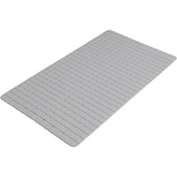 Urban Living Badkamer/douche anti slip mat - rubber - voor op de vloer - steengrijs - 39 x 69 cm - Badmatjes