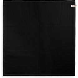 Knit Factory Theedoek - Poleerdoek - Keuken Droogdoek Clint - Zwart - 65x65 cm - 100% Katoen