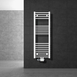 Badkamerradiator Sahara 400 x 1200 mm Wit recht + midden aansluiting