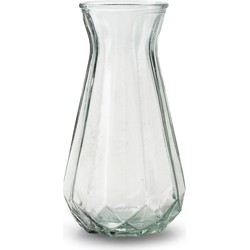 Bloemenvaas - Stijlvol model - helder/transparant glas - 24 x 13,5 cm - Vazen