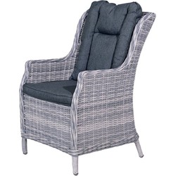 Osborne dining fauteuil cloudy grey 5 mm reflex black