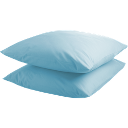 DoubleDry Kussensloop 2 stuks - 100% natuurlijk katoen - 2x 60x70 - licht aqua