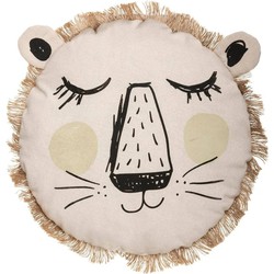 Atmosphera Dieren sierkussen kinderkamer - leeuw -A‚ 38 cm - polyester - Sierkussens