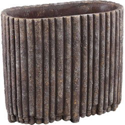 PTMD Bloempot Morganne - 40x20x36 cm - Cement - Bruin