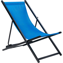 LOCRI II - Ligstoel - Blauw/Zwart - Synthetisch materiaal