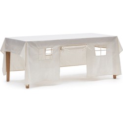 Kave Home - Temis 100% katoenen speelhuisje met hoes in wit 230 x 210 cm