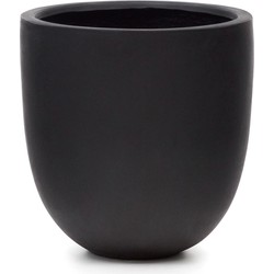 Kave Home - Aiguablava Bloempot van zwart cement Ø 75 cm